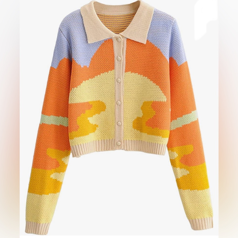 Retro crop Sweater